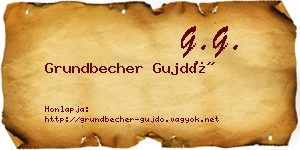 Grundbecher Gujdó névjegykártya